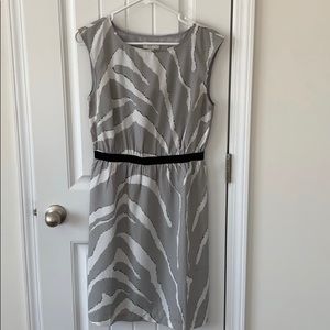 Loft gray & white dress